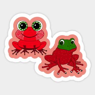 Strawberry frogs Sticker